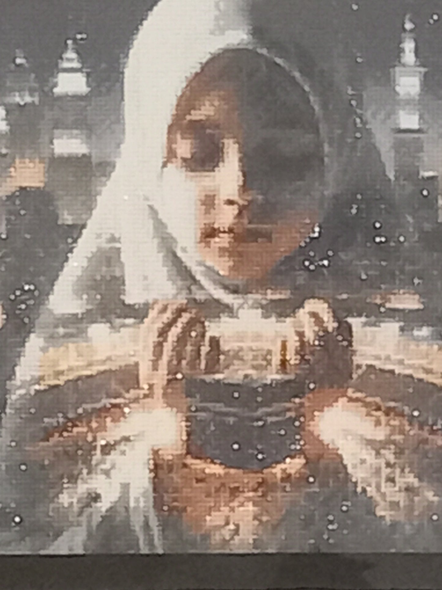 2pcs Diamond Art Praying Girl Picture & Frame Set