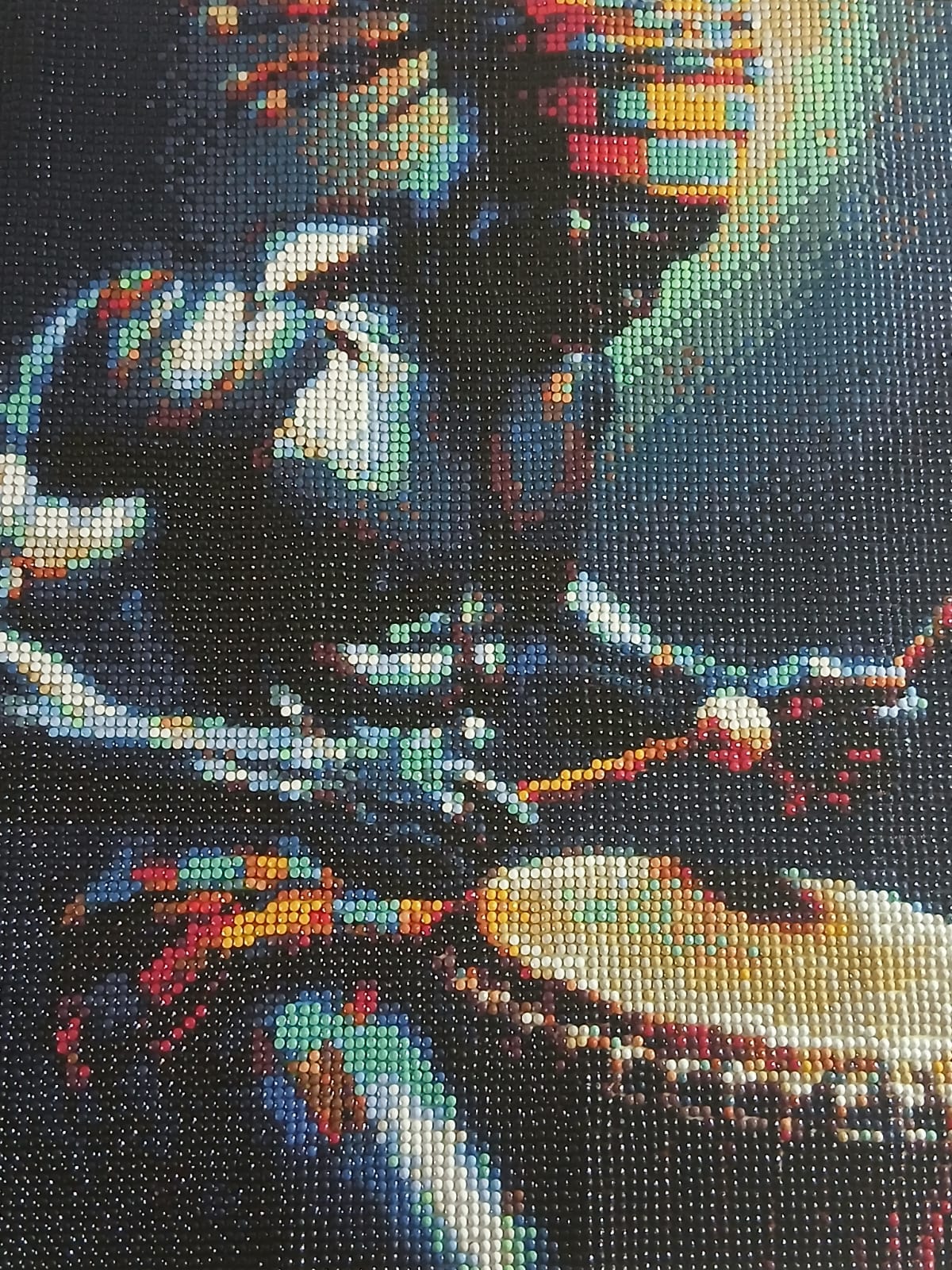 2pcs Diamond Art African Drummer Picture & Frame Set