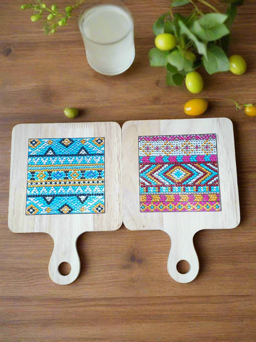 4pcs Diamond Art Square Food & Drink Tray