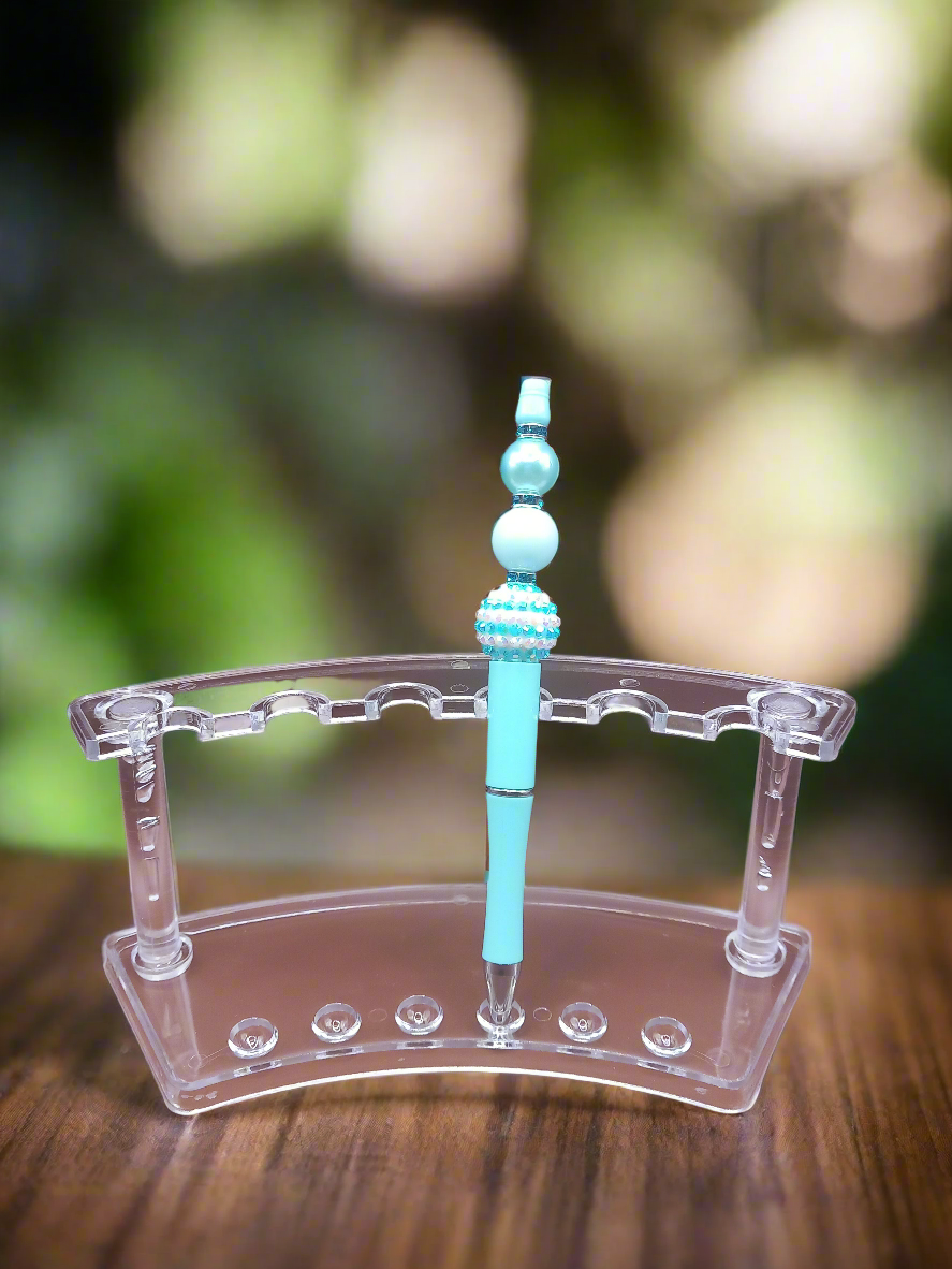 1pc Beadable Pen, Black Refillable Ink