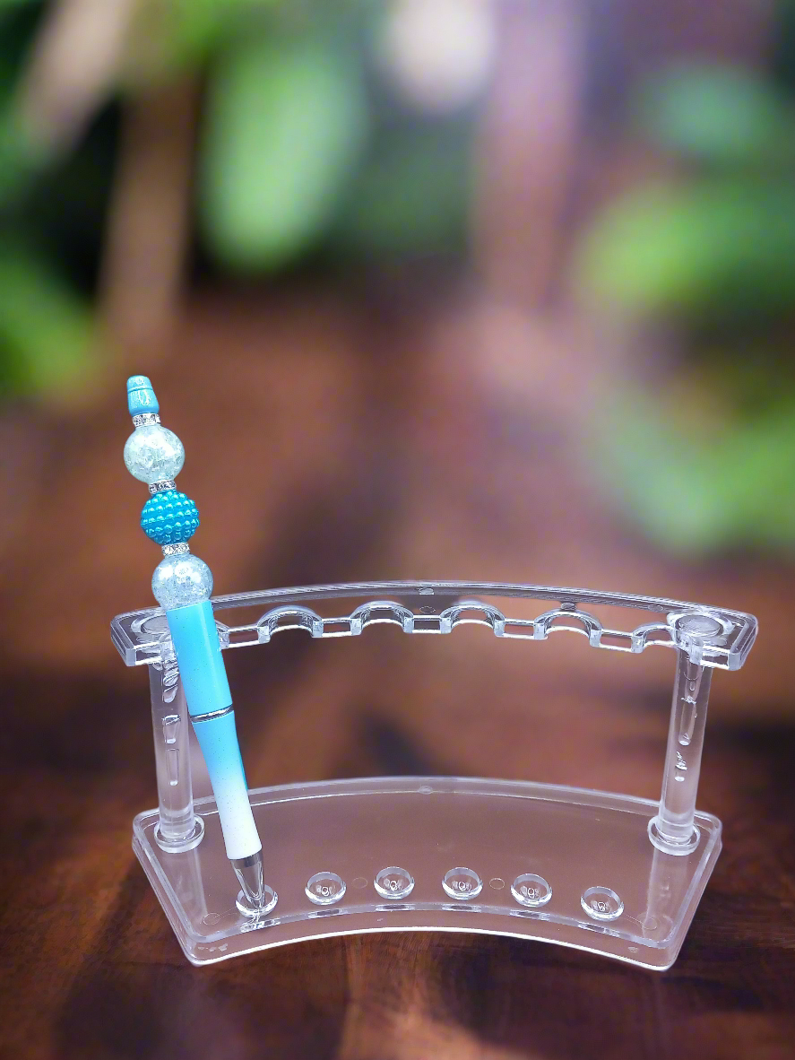 1pc Beadable Pen, Black Refillable Ink