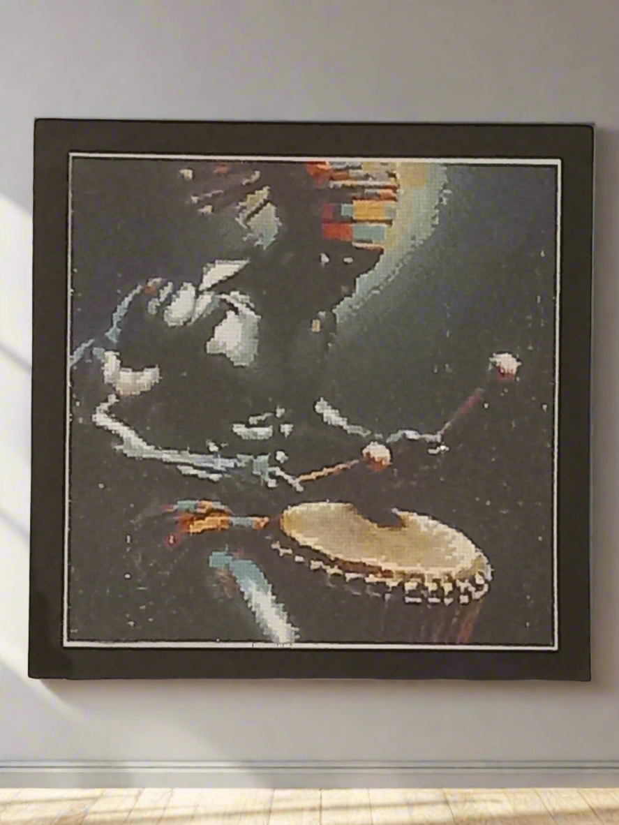 2pcs Diamond Art African Drummer Picture & Frame Set