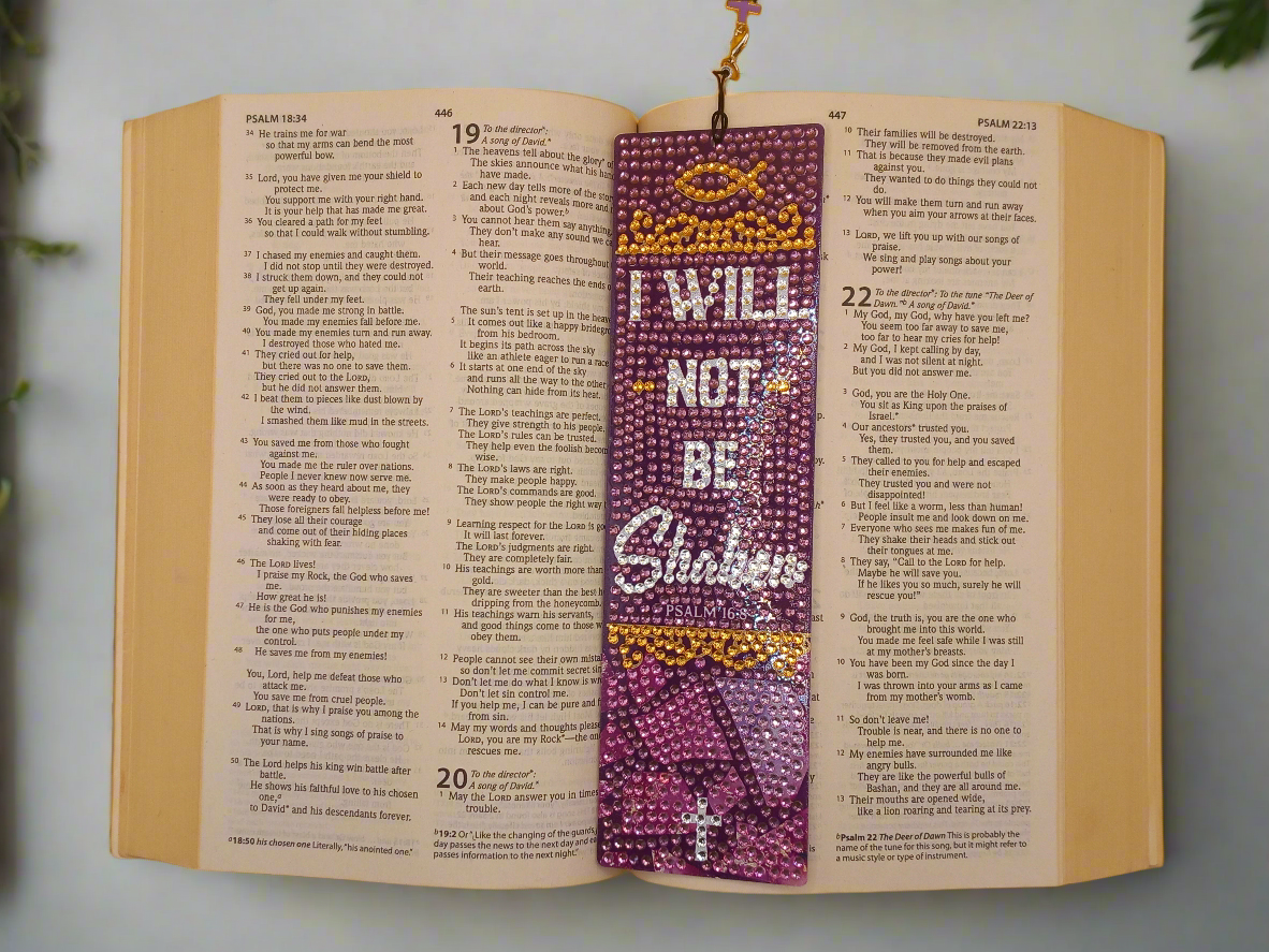 1pc Diamond Art Bible Quote Bookmark