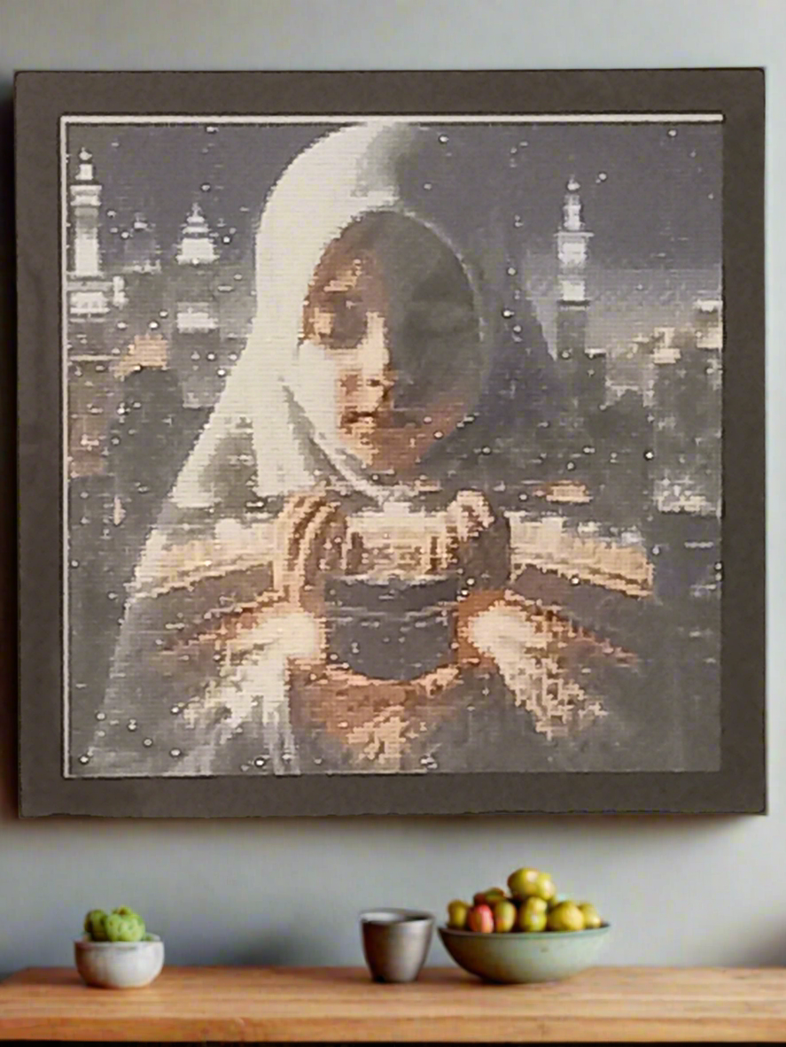 2pcs Diamond Art Praying Girl Picture & Frame Set