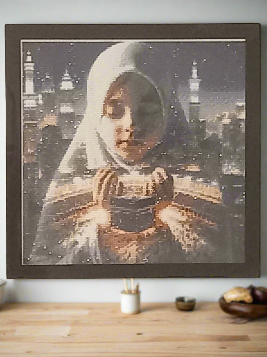 2pcs Diamond Art Praying Girl Picture & Frame Set