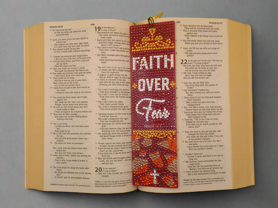 1pc Diamond Art Bible Quote Bookmark