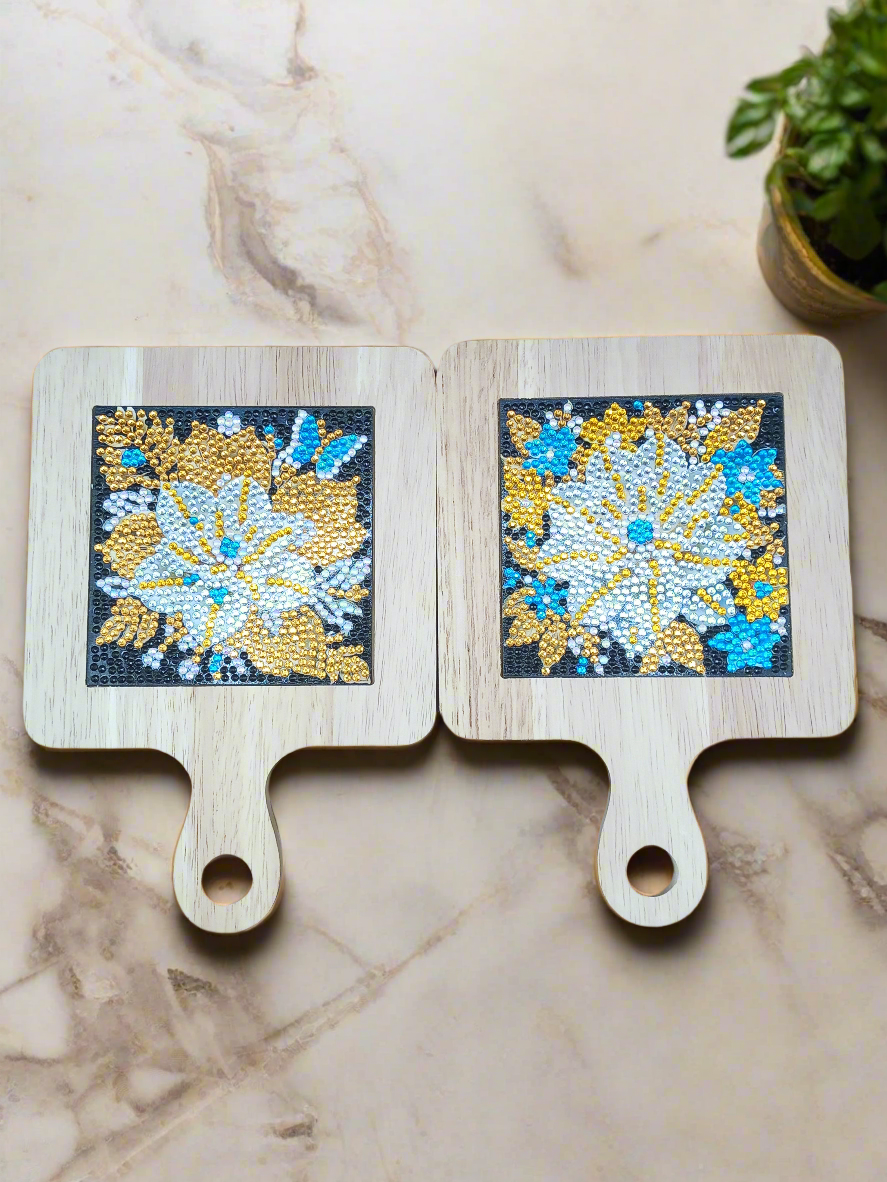 4pcs Diamond Art Square Food & Drink Tray