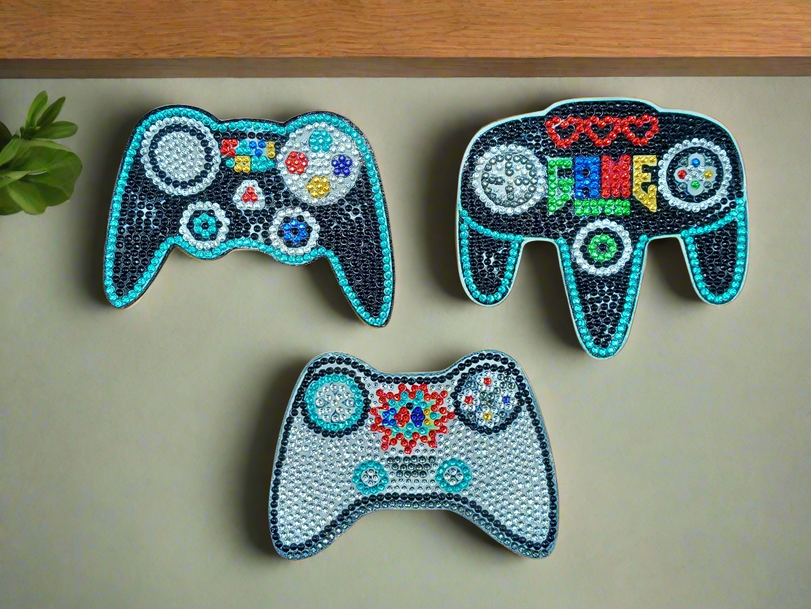 9pcs Diamond Art Gamer Coaster & Stand Set