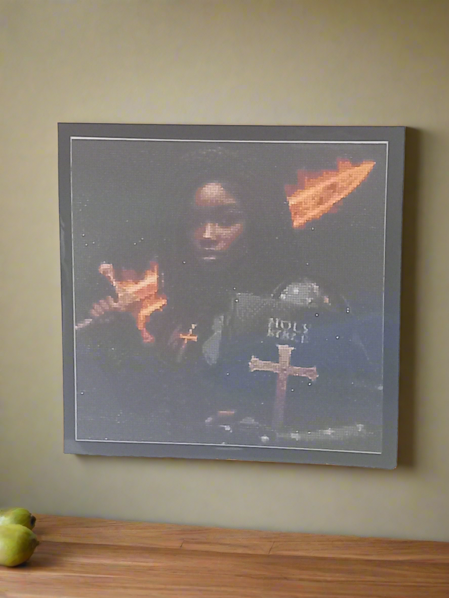 2pcs Diamond Art 'No Weapon Formed' Picture & Frame Set