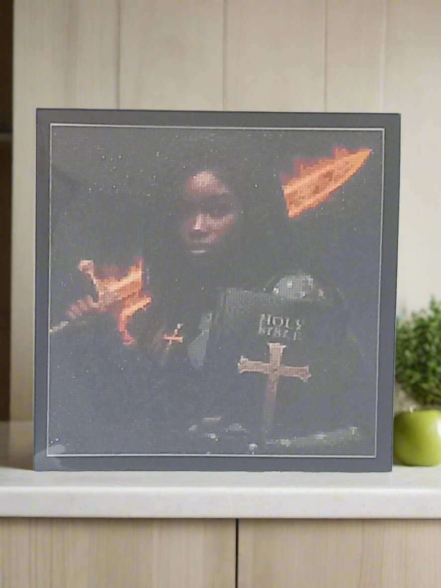 2pcs Diamond Art 'No Weapon Formed' Picture & Frame Set