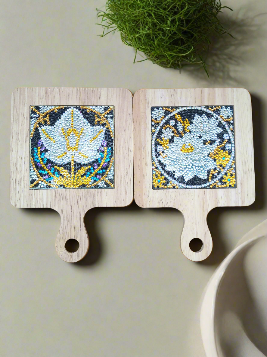 4pcs Diamond Art Square Food & Drink Tray