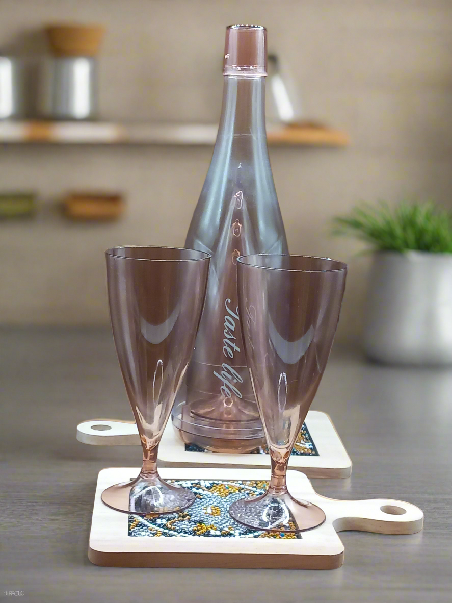 4pcs Diamond Art Square Food & Drink Tray