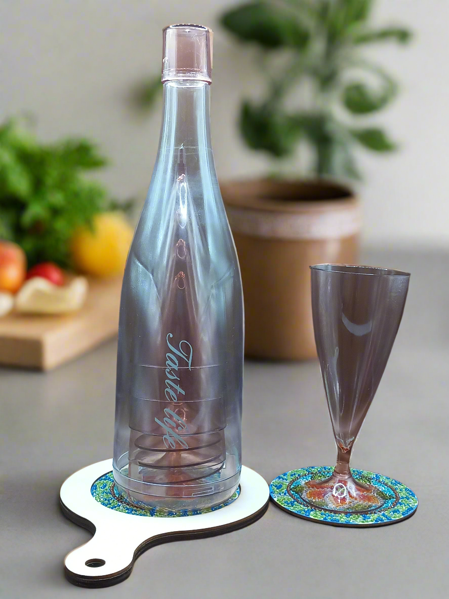 2pcs Diamond Art Food Tray & Coaster Set
