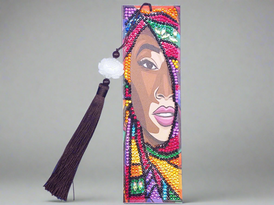 2pcs Diamond Art Black Women Bookmark Set