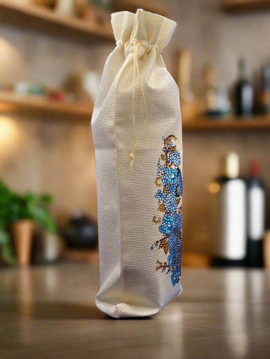 1pc Pre-Made Diamond Art Butterflies & Flowers Wine Bag