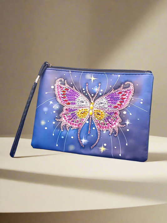 1pc Pre-Made Diamond Art Butterfly Clutch Bag