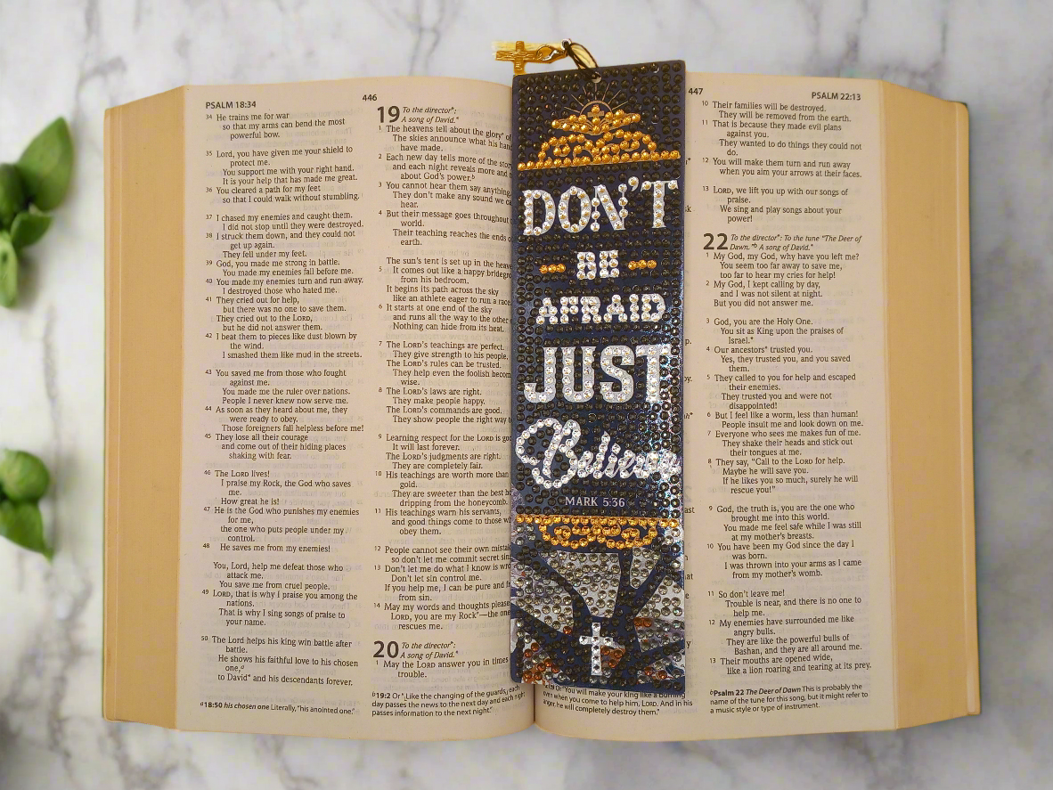 1pc Diamond Art Bible Quote Bookmark