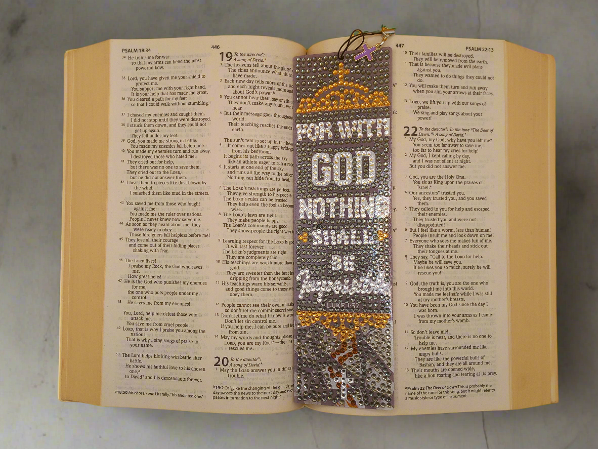 1pc Diamond Art Bible Quote Bookmark