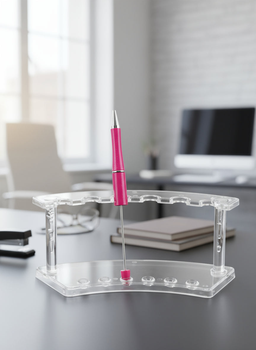 1pc DIY Beadable Pen, Black Refillable Ink