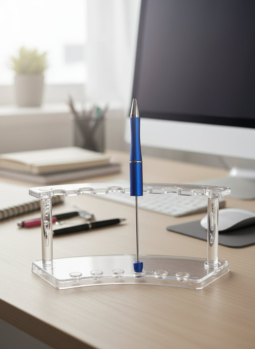 1pc DIY Beadable Pen, Black Refillable Ink