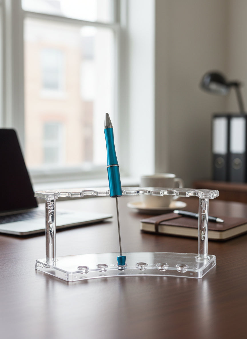 1pc DIY Beadable Pen, Black Refillable Ink