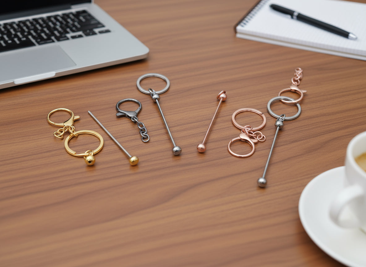 1pc DIY Beadable Keychain