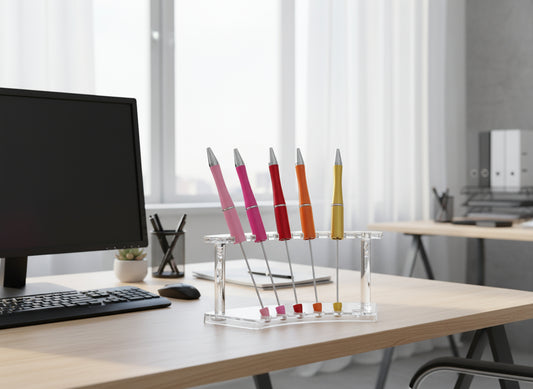 1pc DIY Beadable Pen, Black Refillable Ink