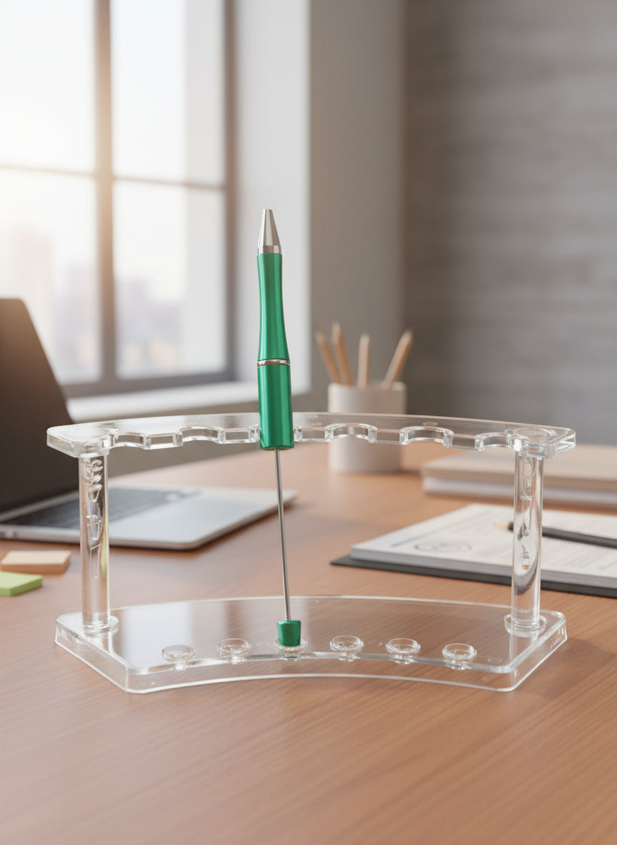 1pc DIY Beadable Pen, Black Refillable Ink